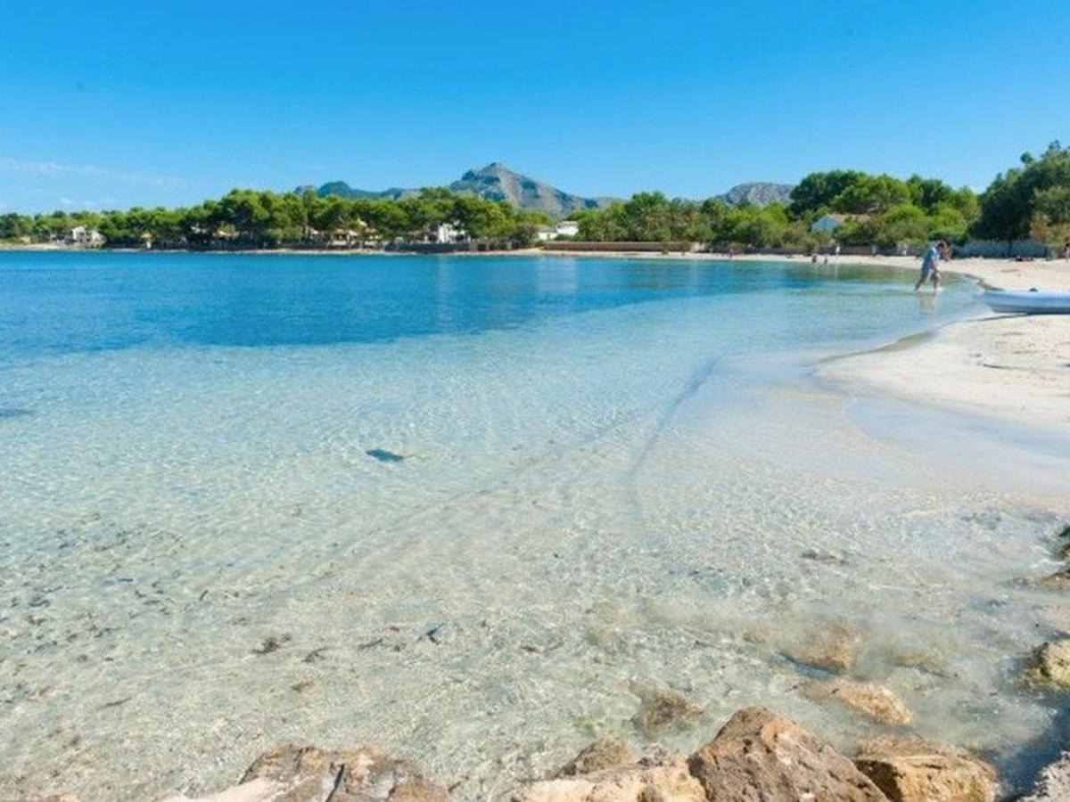 Villa Barcares Petit, piscina, jardines junto a playa en Alcudia Exterior foto